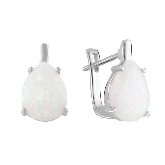 Серебряные серьги с опалом 2.747ct