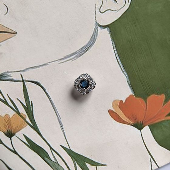Серебряная подвеска с сапфиром nano 0.312ct