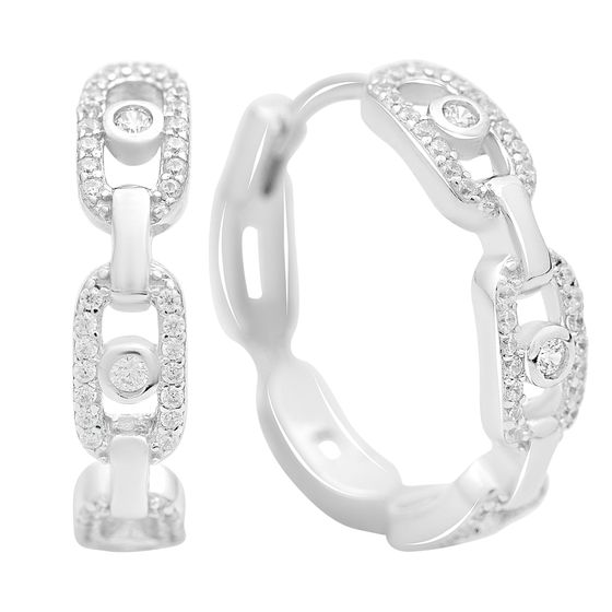 Серебряные серьги с фианитами