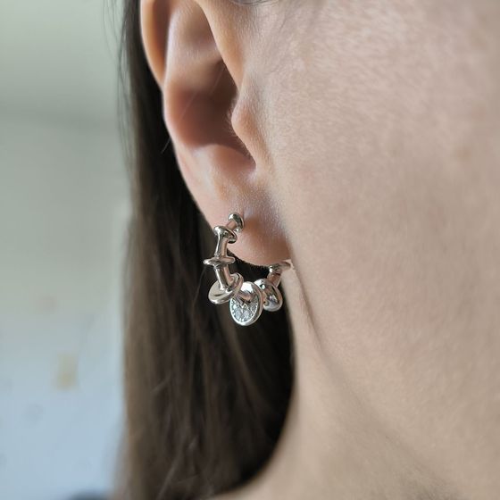 Серебряные серьги без камней