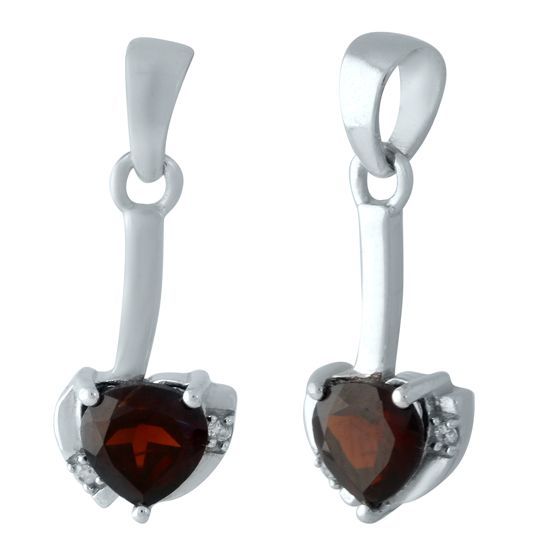Серебряная подвеска с гранатом 1.81ct
