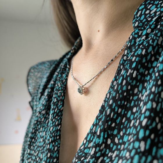 Серебряная подвеска с мистик топазом 0.37ct