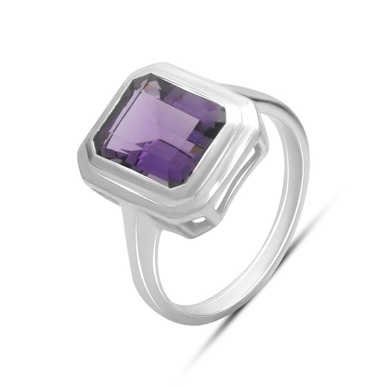 Серебряное кольцо с аметистом 3.125ct