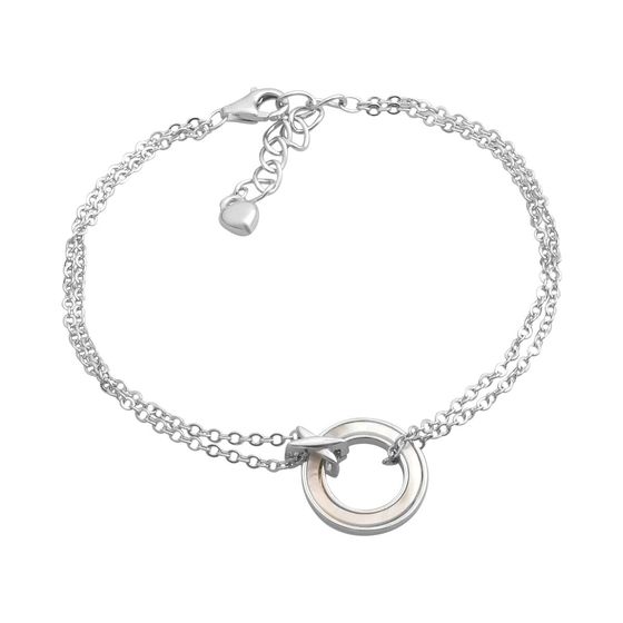 Серебряный браслет с перламутром