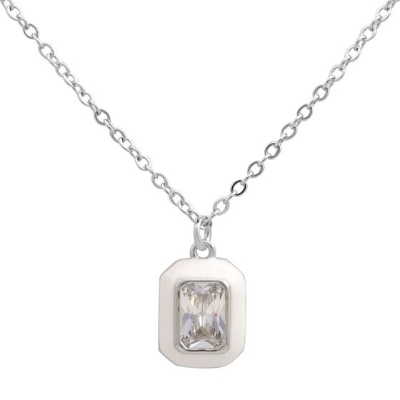 Серебряное колье с фианитами, емаллю