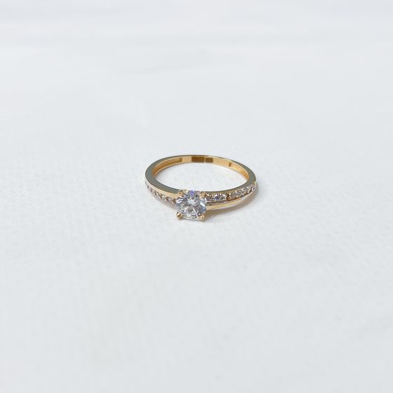 Золотое кольцо с фианитами 0.21ct