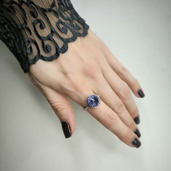 Серебряное кольцо с фианитами