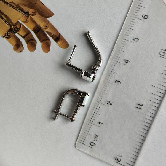 Серебряные серьги с опалом 0.883ct