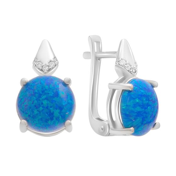 Серебряные серьги с опалом 3.252ct