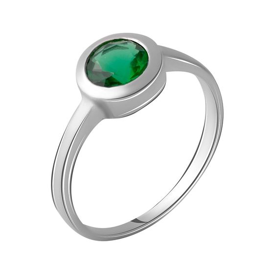 Серебряное кольцо с изумрудом nano 0.625ct