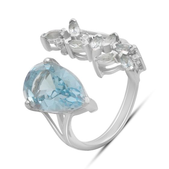 Серебряное кольцо с топазом 6.173ct