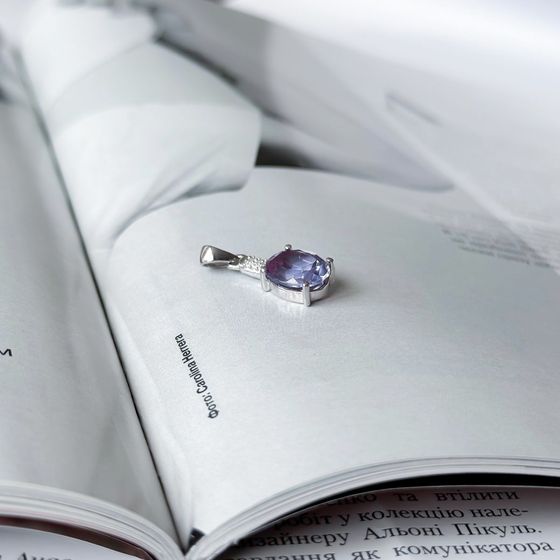 Серебряная подвеска с александритом 3.291ct