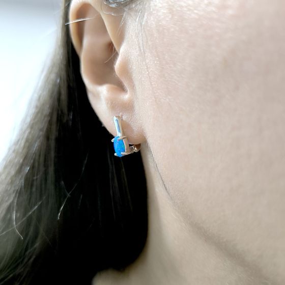 Серебряные серьги с опалом 0.605ct