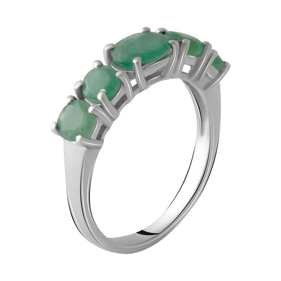 Серебряное кольцо с изумрудом 1.25ct