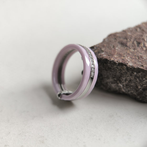 Серебряное кольцо с керамикой