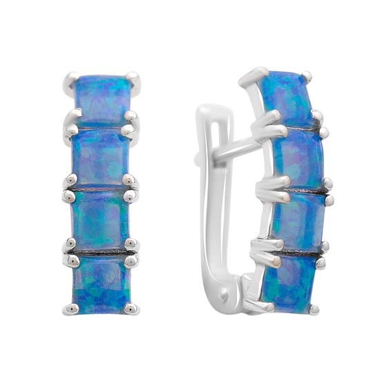 Серебряные серьги с опалом 1.2ct