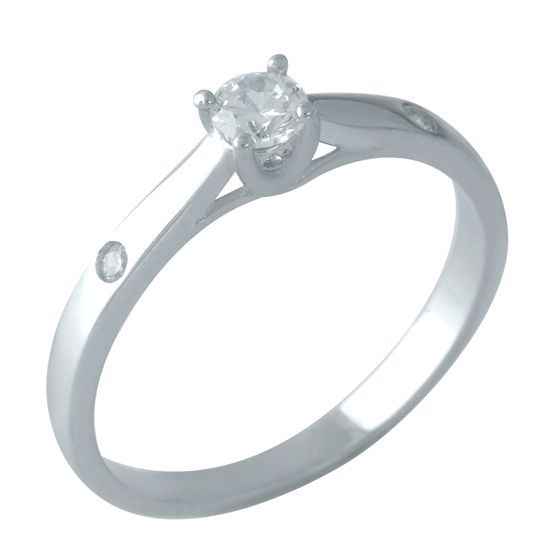 Серебряное кольцо с фианитами