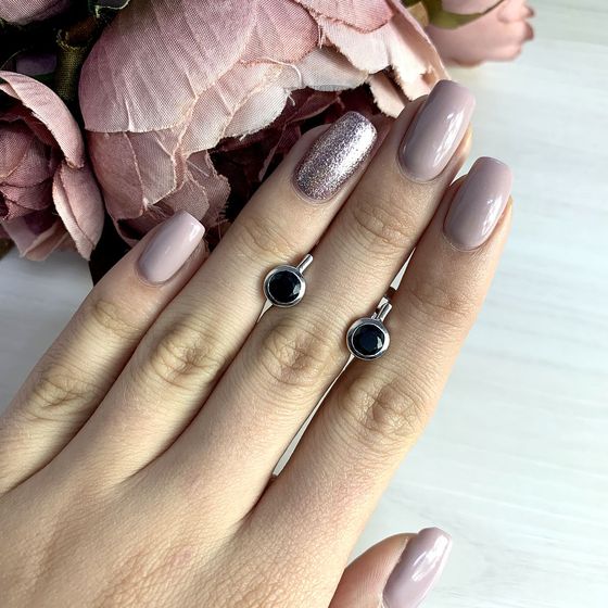 Серебряные серьги с сапфиром 2.12ct