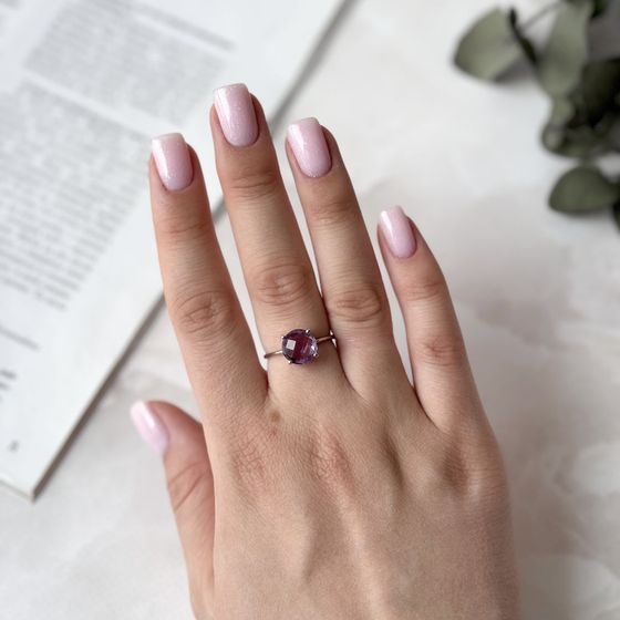 Серебряное кольцо с александритом 3.602ct