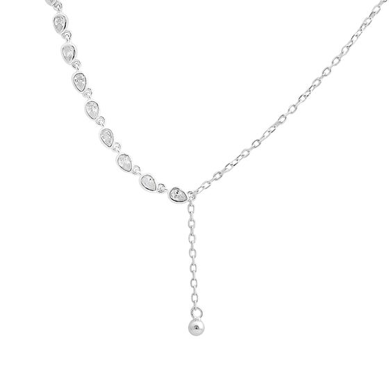 Серебряное колье с фианитами