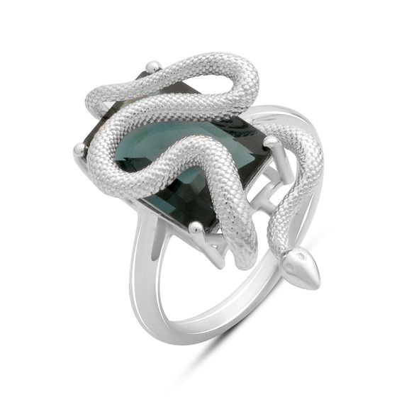 Серебряное кольцо с топазом Лондон Блю 5.715ct