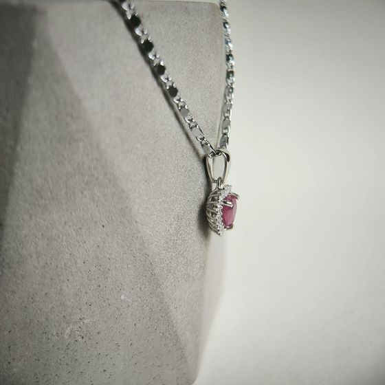 Серебряная подвеска с рубином 1.337ct