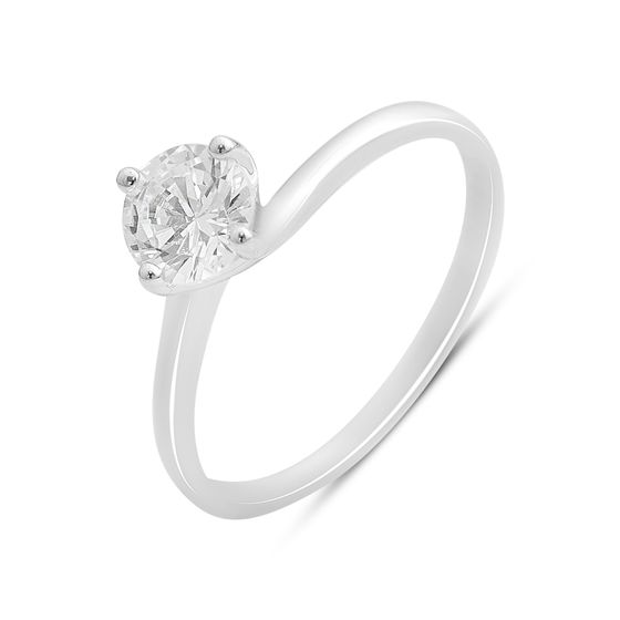 Серебряное кольцо с фианитами