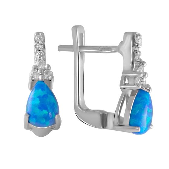 Серебряные серьги с опалом 1.97ct