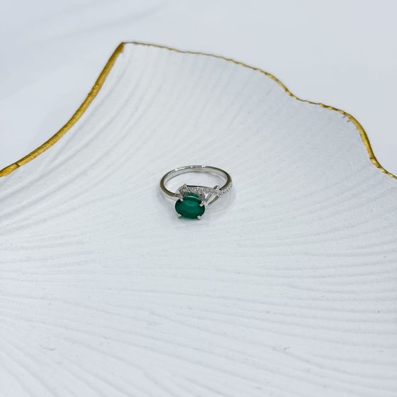 Серебряное кольцо с агатом 1.367ct
