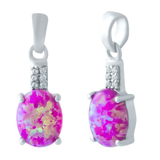 Серебряная подвеска с опалом