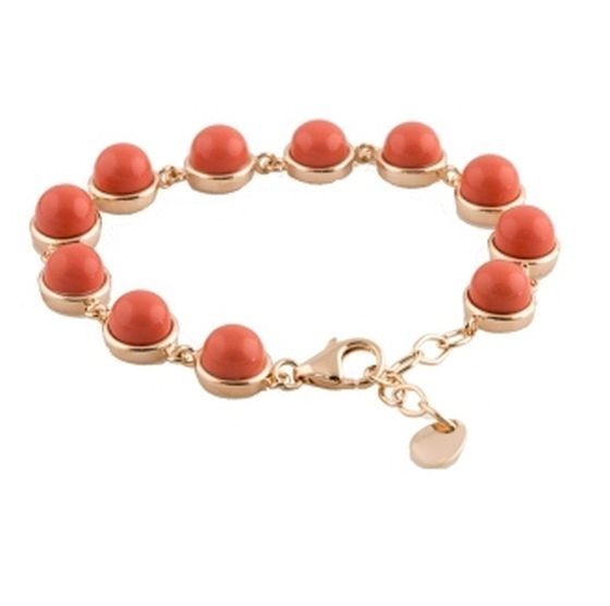Серебряный браслет с кораллом