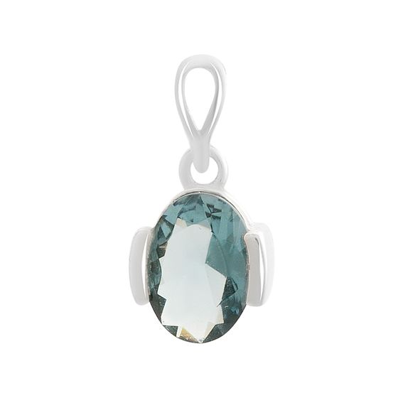 Серебряная подвеска с топазом Лондон Блю 0.825ct