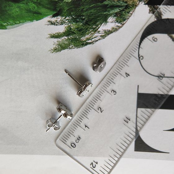 Серебряные серьги с перламутром