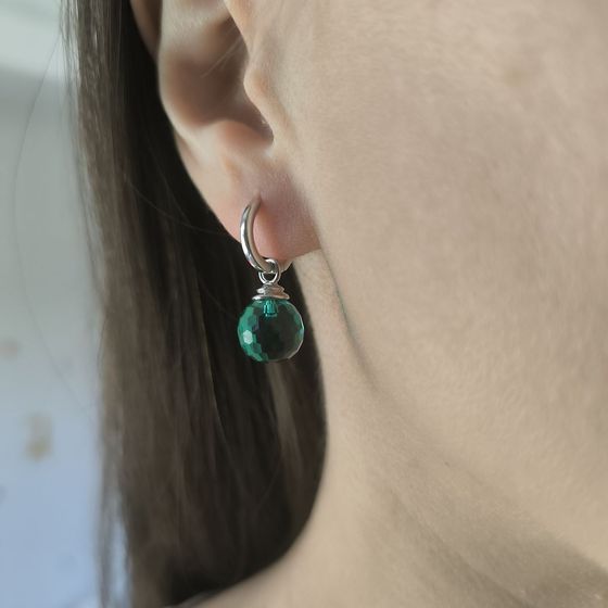 Серебряные серьги с фианитами