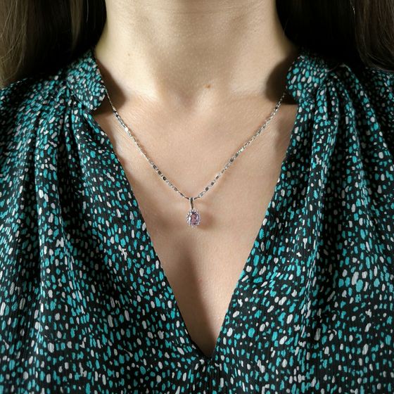 Серебряная подвеска с аметистом 0.821ct
