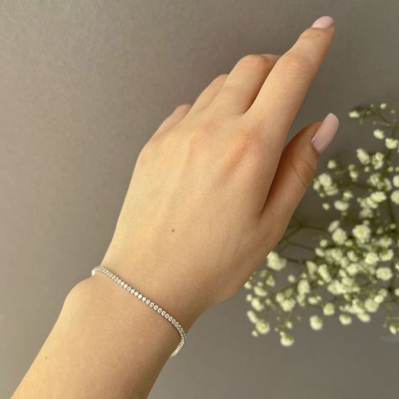 Золотой браслет с фианитами 1.44ct