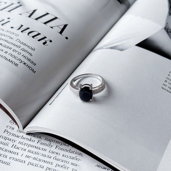 Серебряное кольцо с сапфиром 3.57ct
