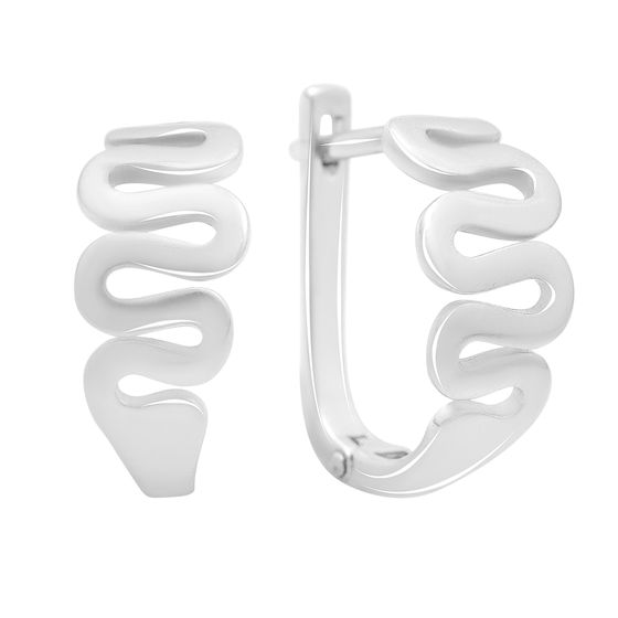 Серебряные серьги без камней