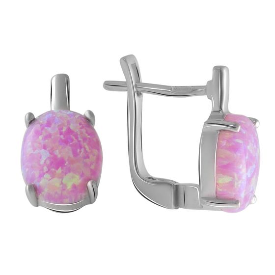 Серебряные серьги с опалом