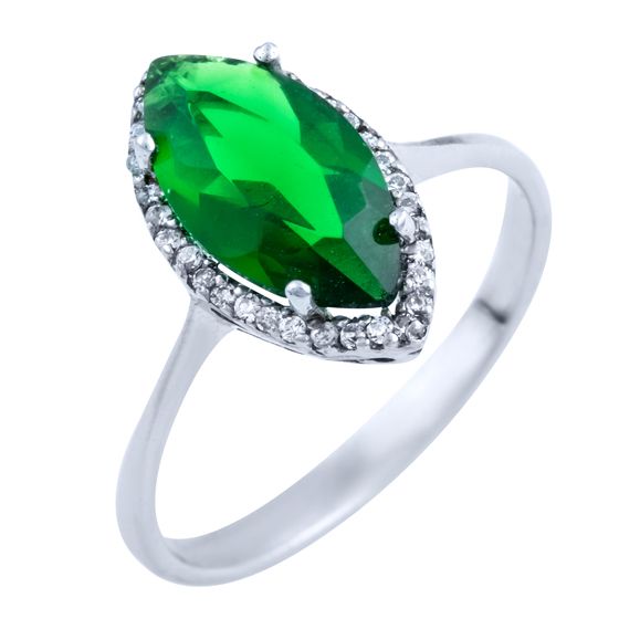 Серебряное кольцо с фианитами