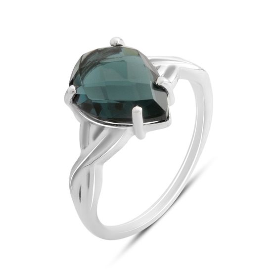 Серебряное кольцо с топазом Лондон Блю 3.363ct