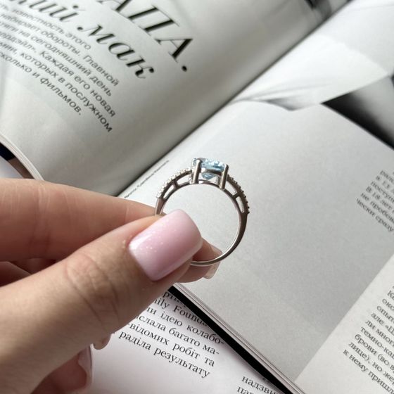 Серебряное кольцо с топазом