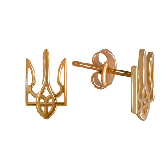 Золотые серьги без камней