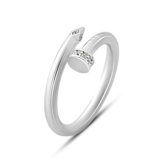 Серебряное кольцо с фианитами 0.13ct