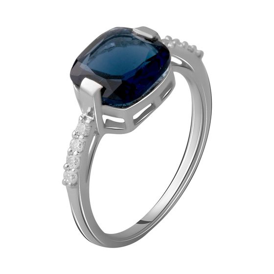 Серебряное кольцо с сапфиром nano 2.565ct