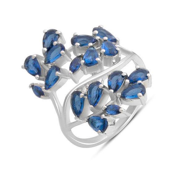 Серебряное кольцо с сапфиром nano 2.37ct