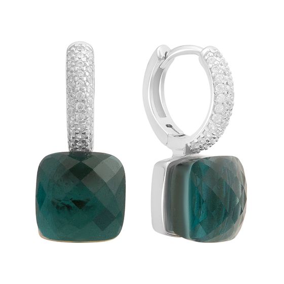 Серебряные серьги с фианитами