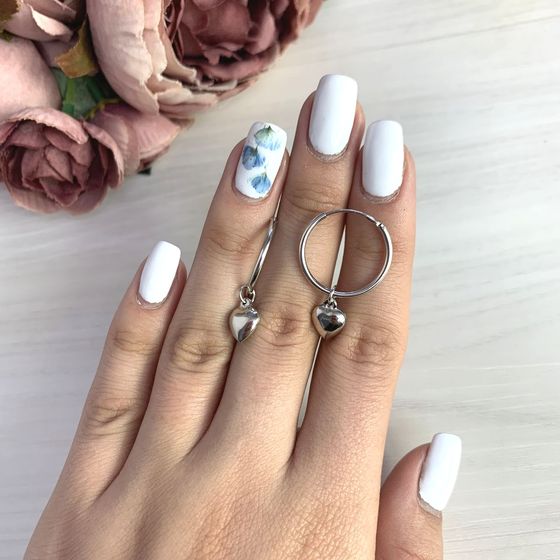 Серебряные серьги без камней