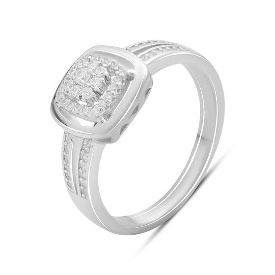 Серебряное кольцо с фианитами