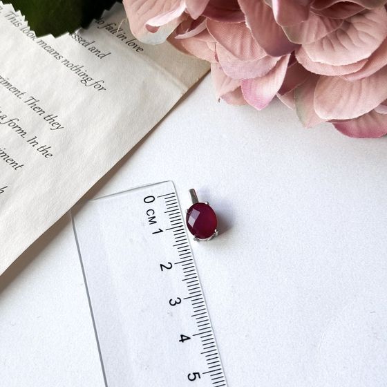 Серебряная подвеска с рубином 3.142ct